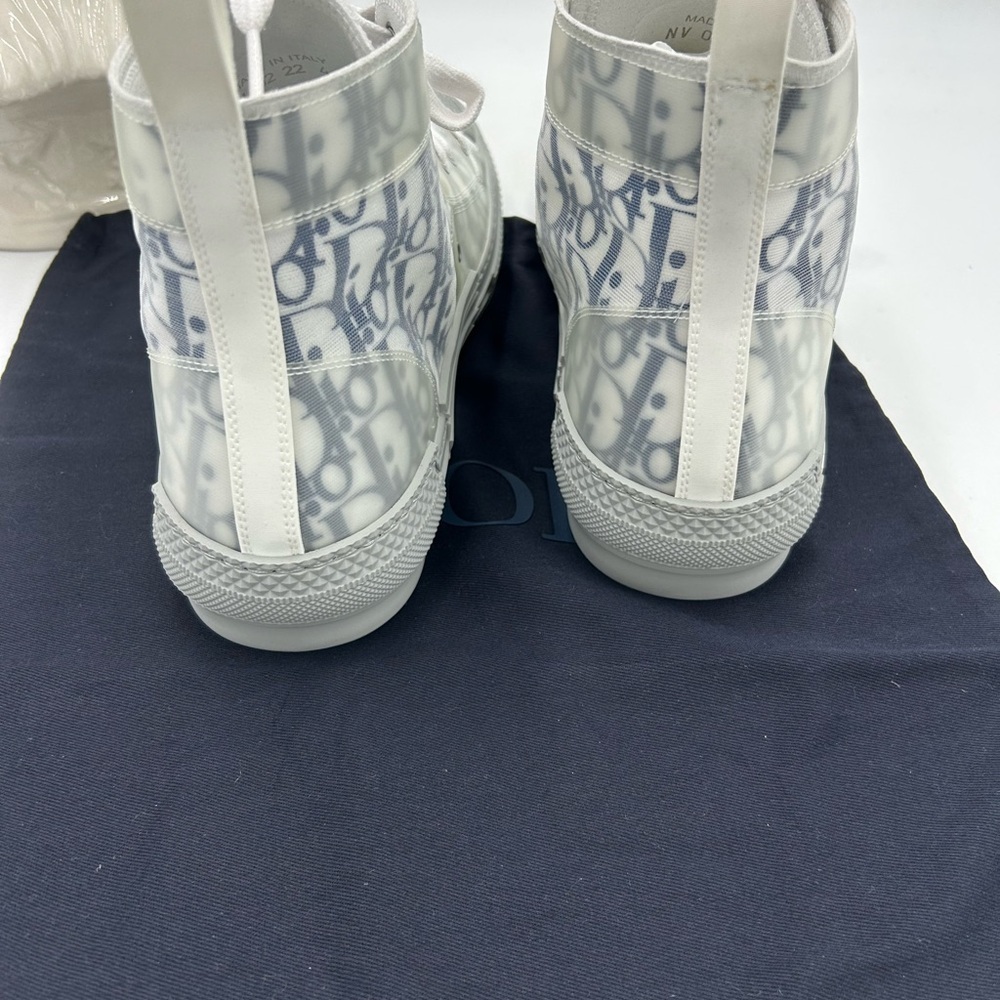 Men's Dior B 23 high top oblique sneakers size 44 made in Italy - Picture 9 of 13